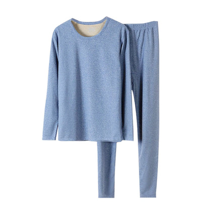 Winter pajamas - Unisex Fleece Winter Sleepwear Set Thermal Pajamas