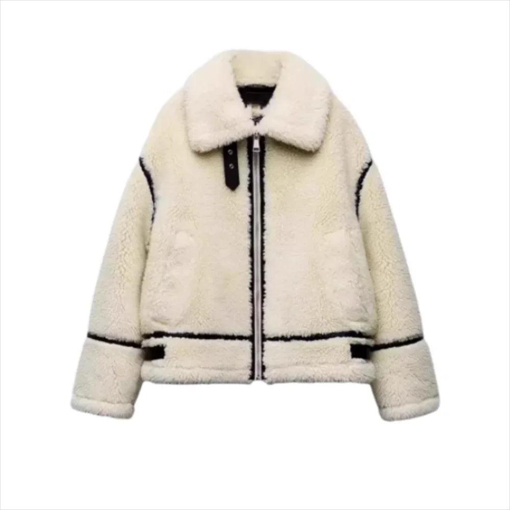 Women Coats and Jackets - Casual Chic Faux Fur Jacket for Everyday Wear