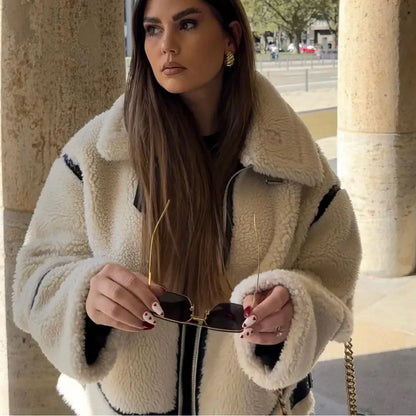 Women Coats and Jackets - Casual Chic Faux Fur Jacket for Everyday Wear