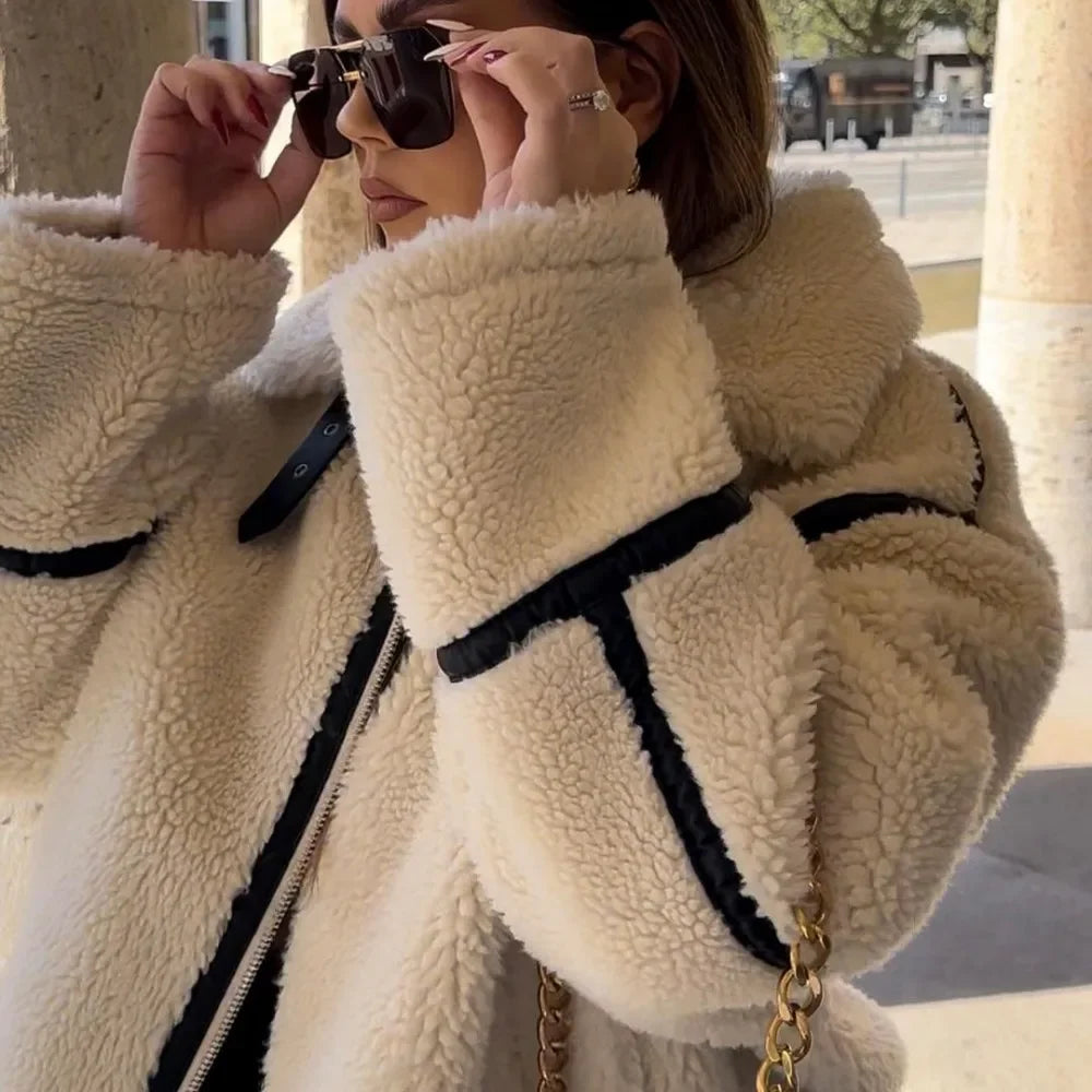 Women Coats and Jackets - Casual Chic Faux Fur Jacket for Everyday Wear