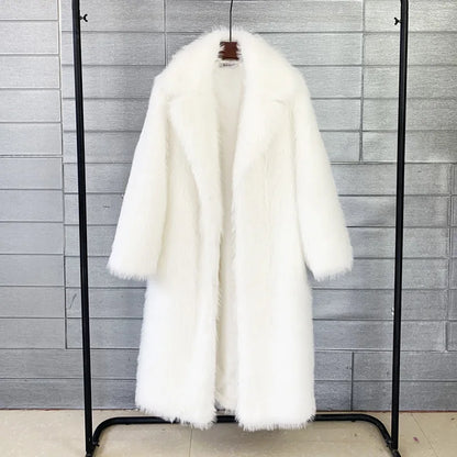 Women Coats and Jackets - Elegant Faux Fur Winter Coat for Fancy Women