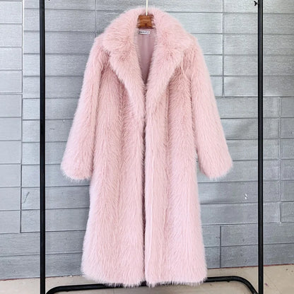 Women Coats and Jackets - Elegant Faux Fur Winter Coat for Fancy Women