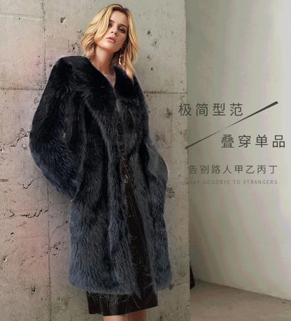 Women Coats and Jackets - Elegant Faux Fur Winter Coat for Fancy Women