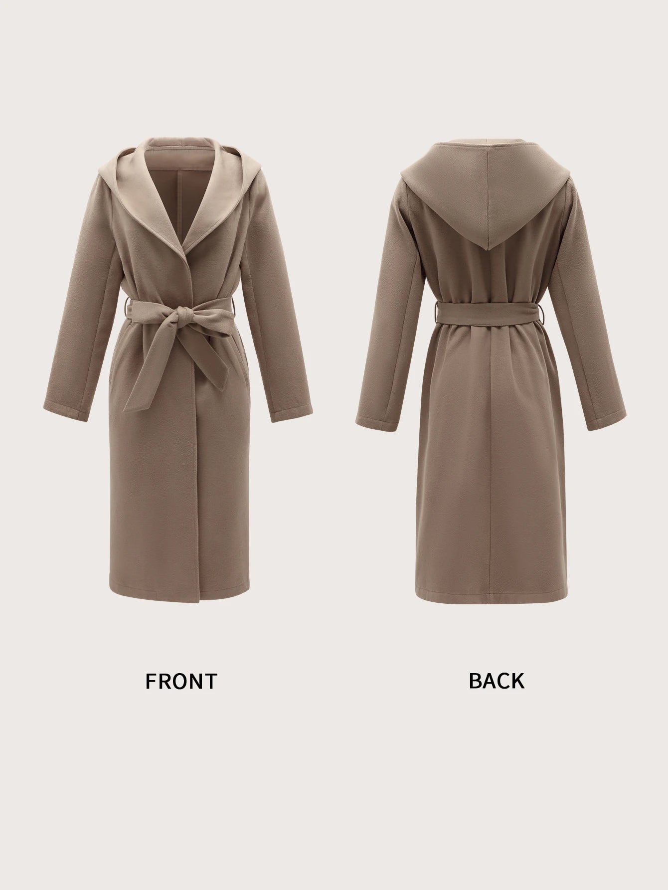 Women Coats and Jackets - Luxurious Casual Winter Wool Coat