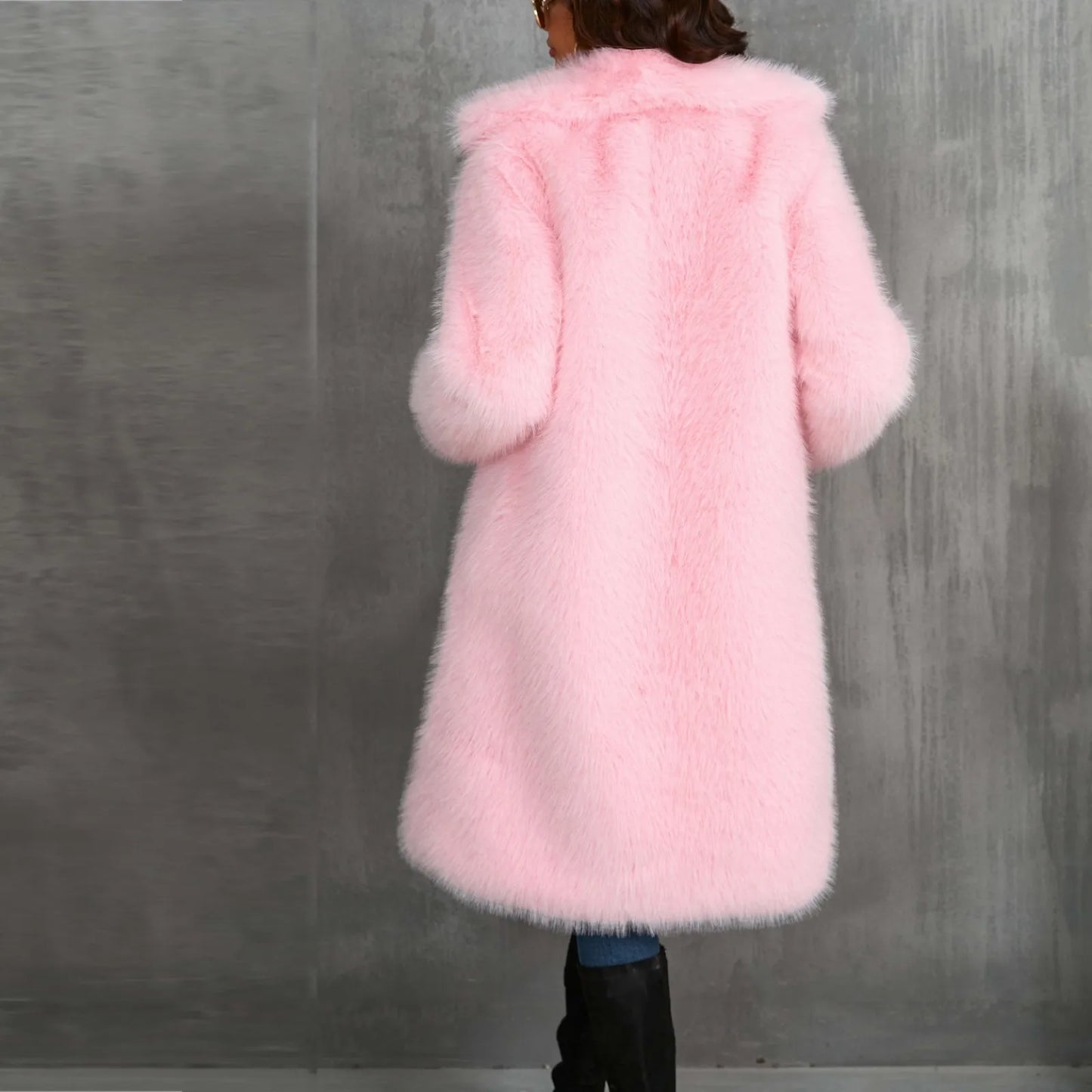 Women Coats and Jackets - Luxy Mid Faux Fur Coat