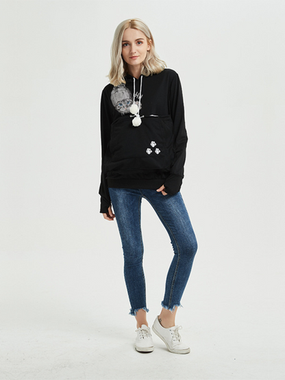 Women Hoodies - Purr-fectly Cute Cat-Themed Hoodie with Ears