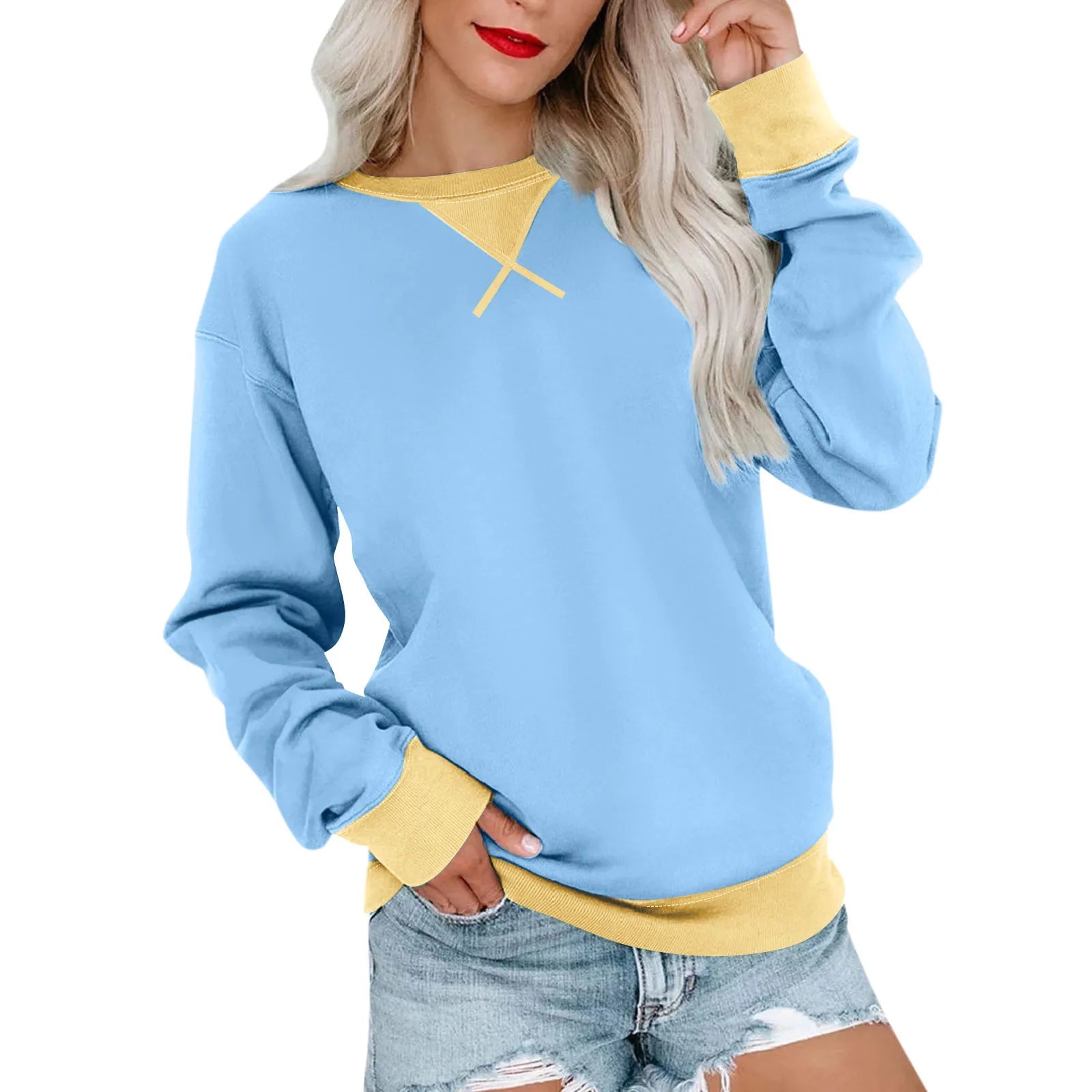 Women Sweaters- Comfy Oversized Pullover with Stylish Ribbed Trim 🎨