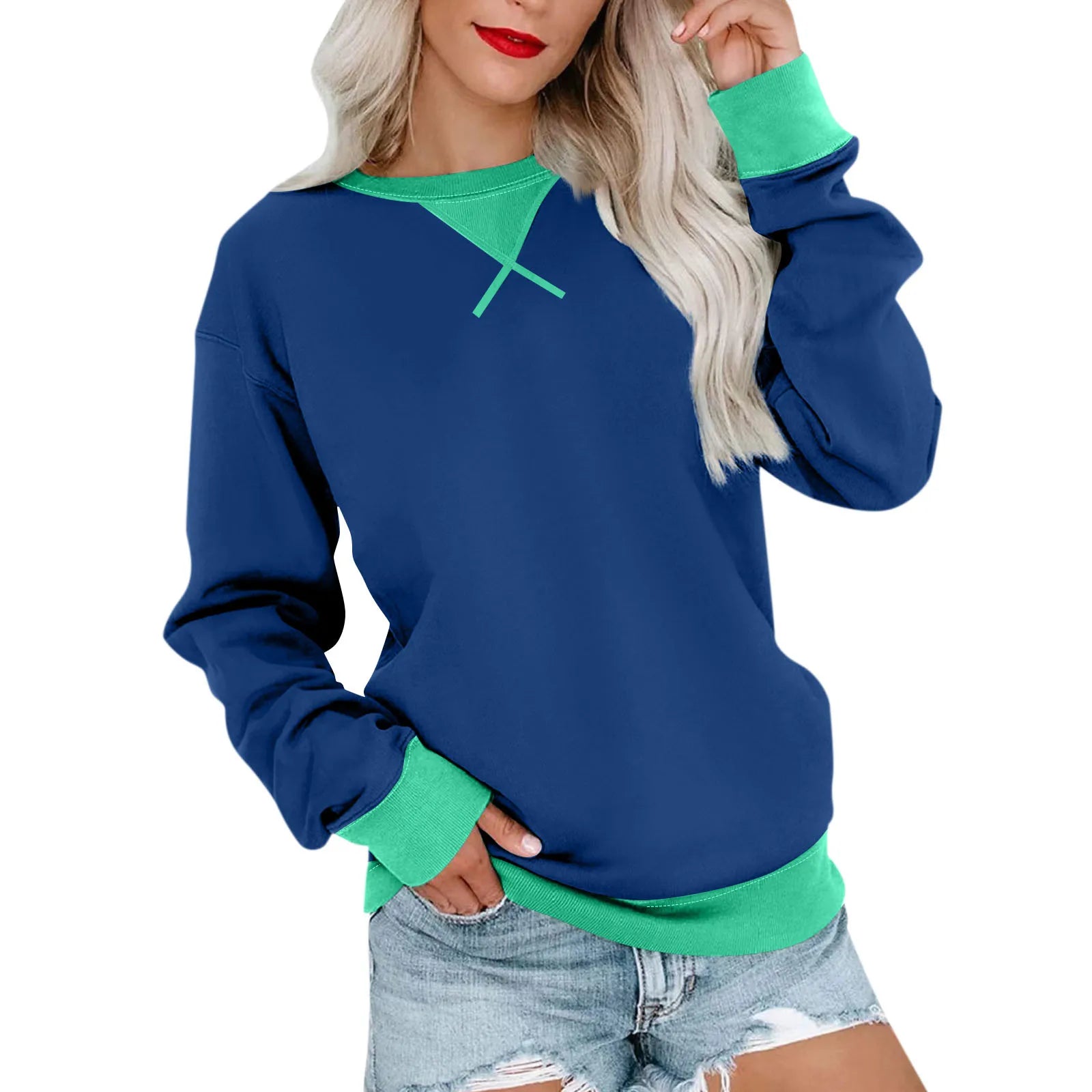 Women Sweaters- Comfy Oversized Pullover with Stylish Ribbed Trim 🎨