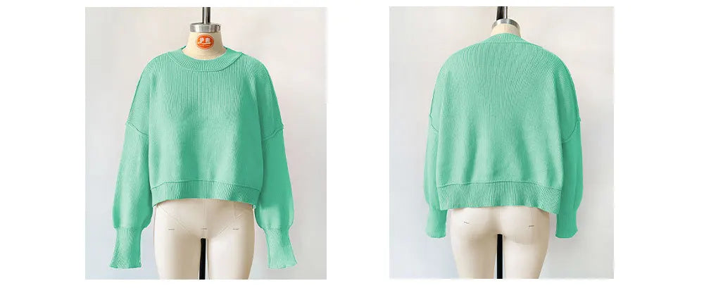 Women Sweaters - Oversized Trendy Women's Knit Top Sweater