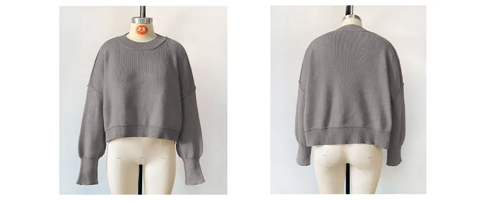 Women Sweaters - Oversized Trendy Women's Knit Top Sweater