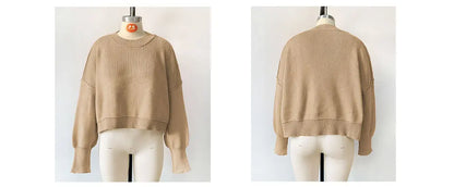 Women Sweaters - Oversized Trendy Women's Knit Top Sweater