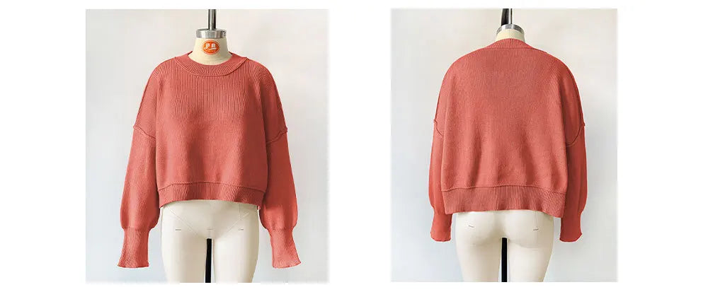 Women Sweaters - Oversized Trendy Women's Knit Top Sweater