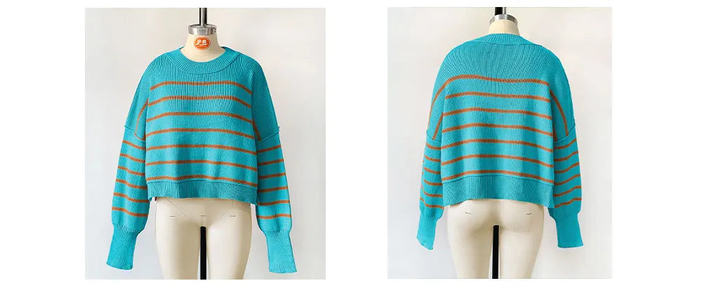 Women Sweaters - Oversized Trendy Women's Knit Top Sweater