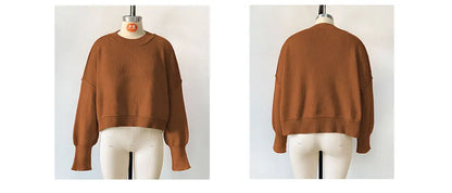 Women Sweaters - Oversized Trendy Women's Knit Top Sweater