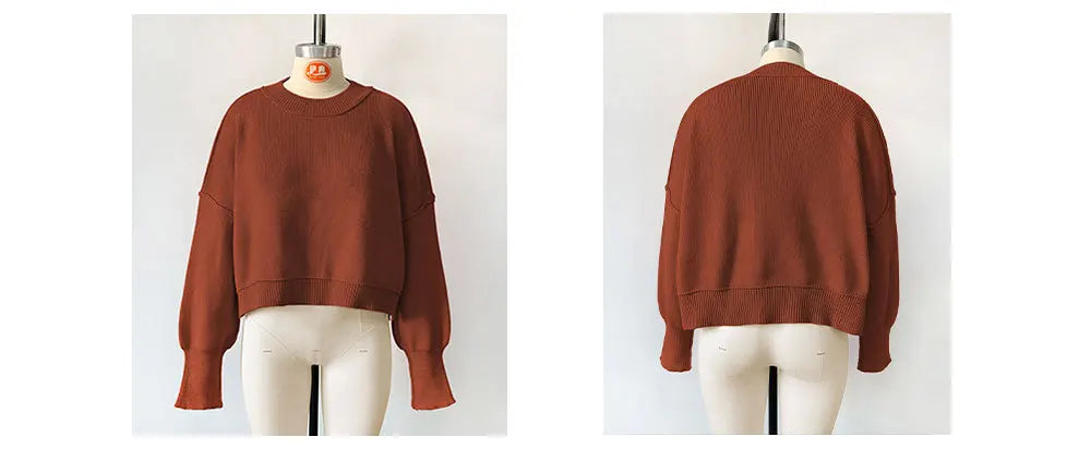 Women Sweaters - Oversized Trendy Women's Knit Top Sweater