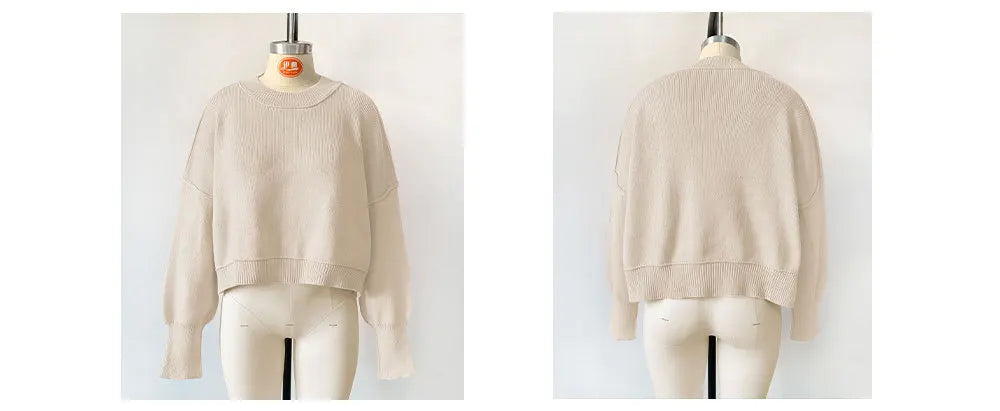 Women Sweaters - Oversized Trendy Women's Knit Top Sweater