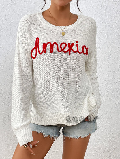 Women Sweaters - Scooped Neck Solid Knit Sweaters Bold America