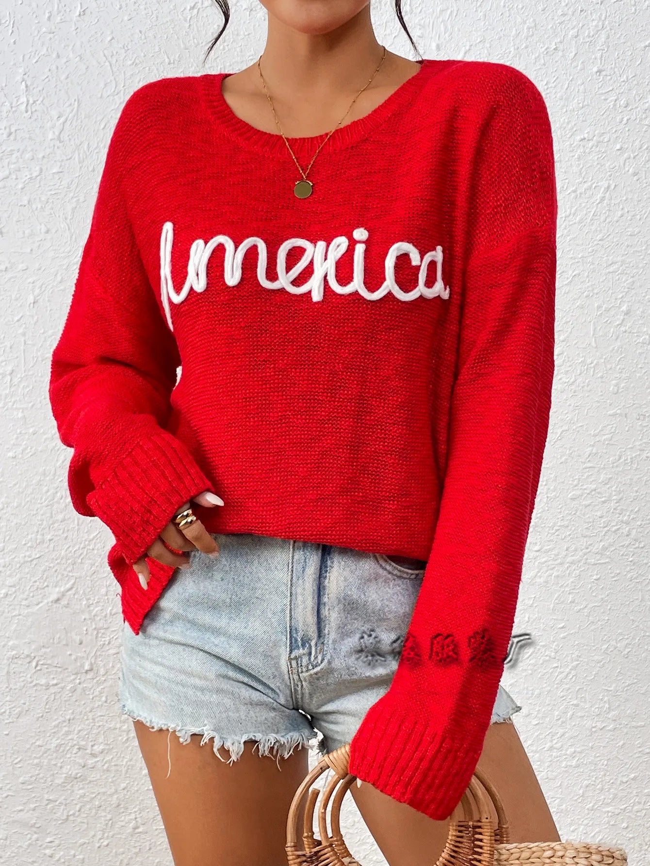 Women Sweaters - Scooped Neck Solid Knit Sweaters Bold America