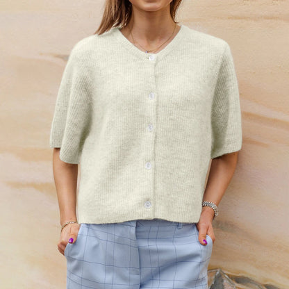 Women Sweaters - Short-Sleeve Knit Cardigan - Versatile & Stylish