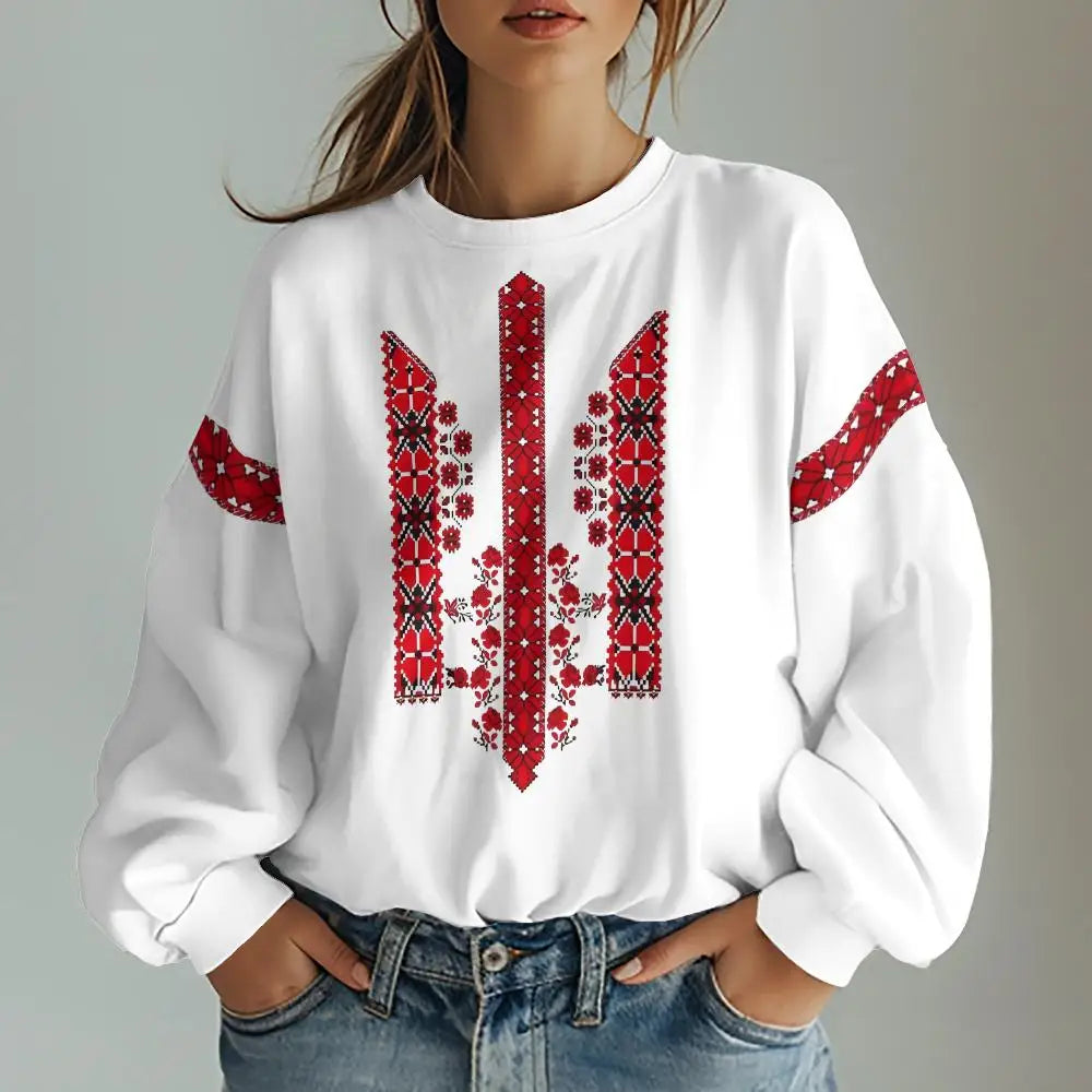 Women Tees- Ukranian & Slavic Traditional Embroidery Inspired Prints Tees