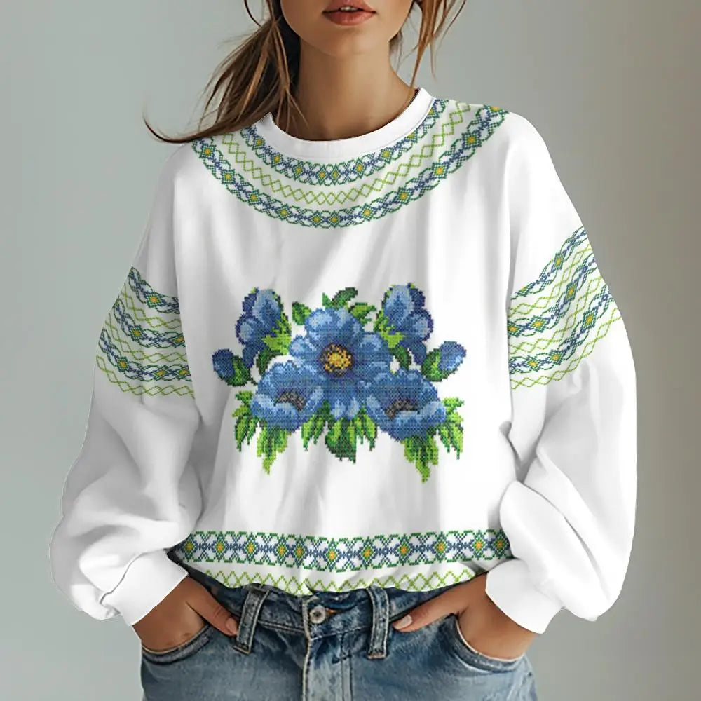 Women Tees- Ukranian & Slavic Traditional Embroidery Inspired Prints Tees