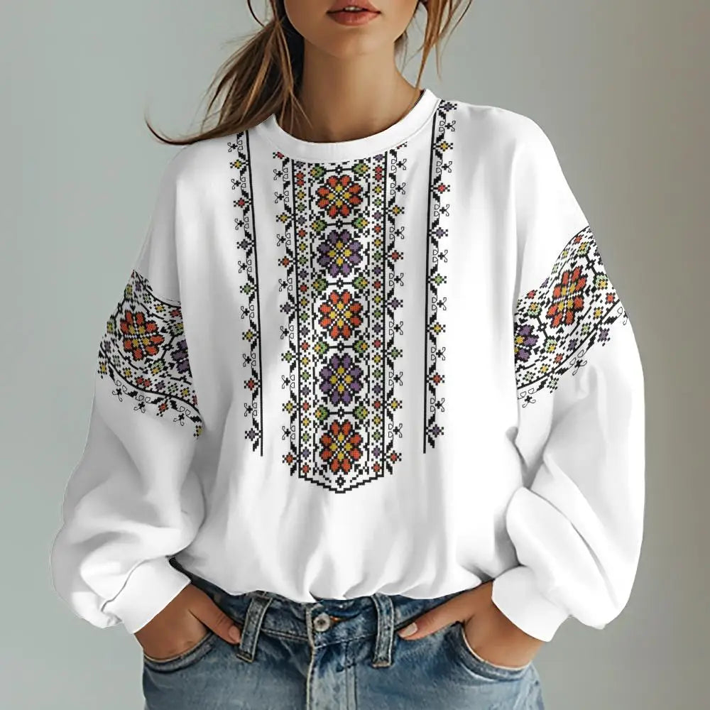 Women Tees- Ukranian & Slavic Traditional Embroidery Inspired Prints Tees