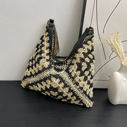 Woven Straw Handbags - Chic Boho Straw Weave Tote