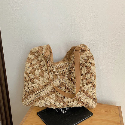 Woven Straw Handbags - Chic Boho Straw Weave Tote