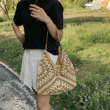 Woven Straw Handbags - Chic Boho Straw Weave Tote