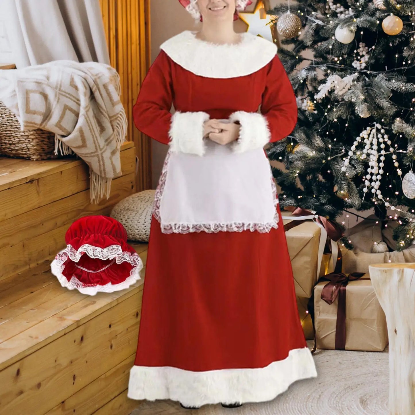 Xmas Costumes - Authentic Mrs. Claus Costume Vintage Christmas Gown