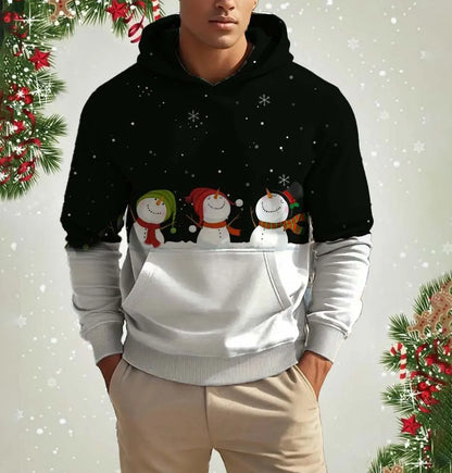 Xmas Dresses - Men's Festive Santa Hoodie for Holiday Christmas Sweatshirts