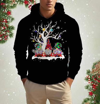 Xmas Dresses - Men's Festive Santa Hoodie for Holiday Christmas Sweatshirts