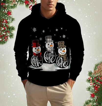 Xmas Dresses - Men's Festive Santa Hoodie for Holiday Christmas Sweatshirts