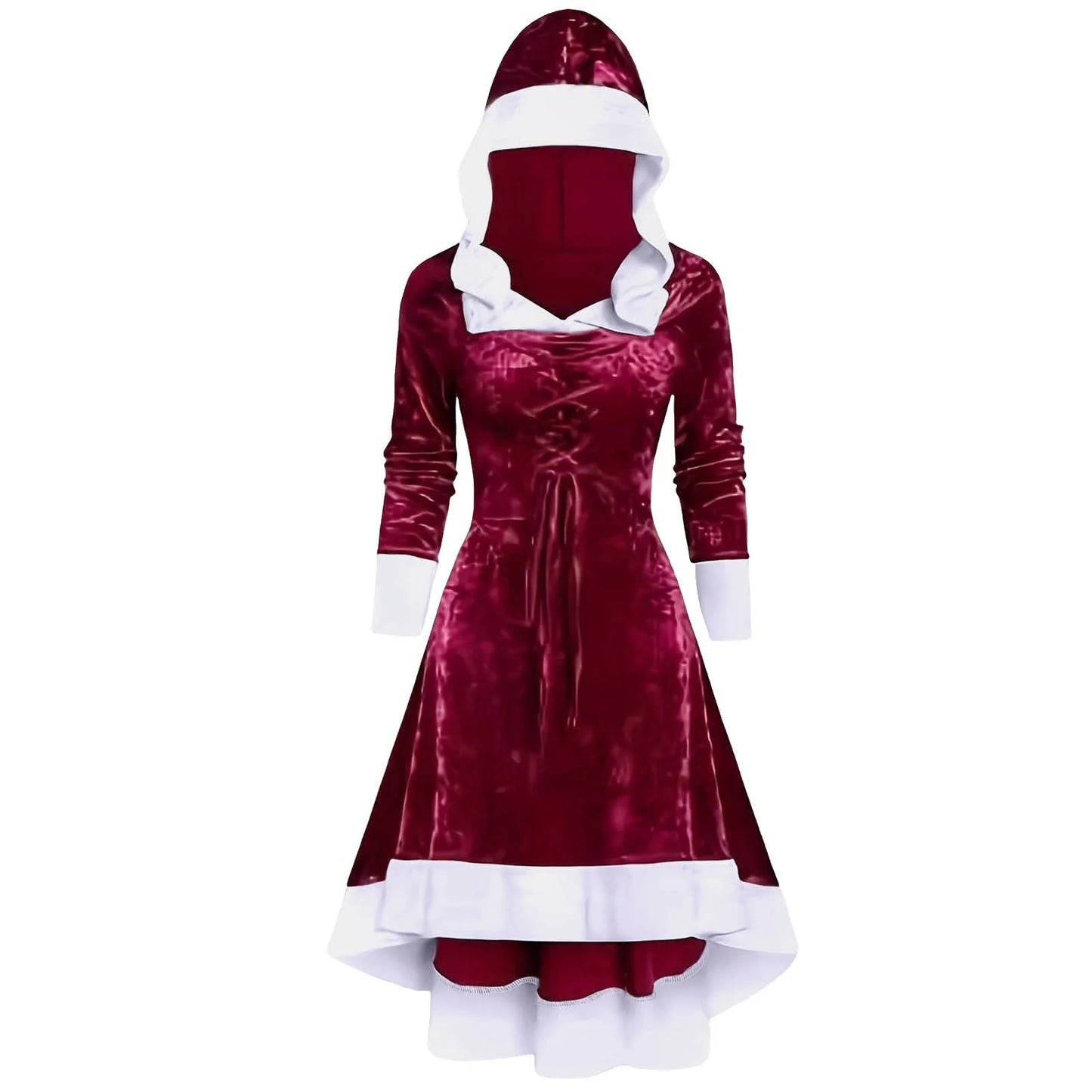 Xmas Dresses - Red Velvet Christmas Dress Santa Costume for Women