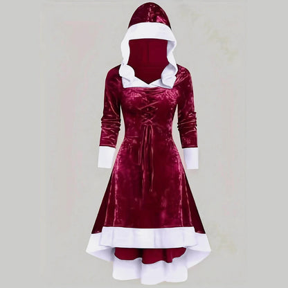 Xmas Dresses - Red Velvet Christmas Dress Santa Costume for Women