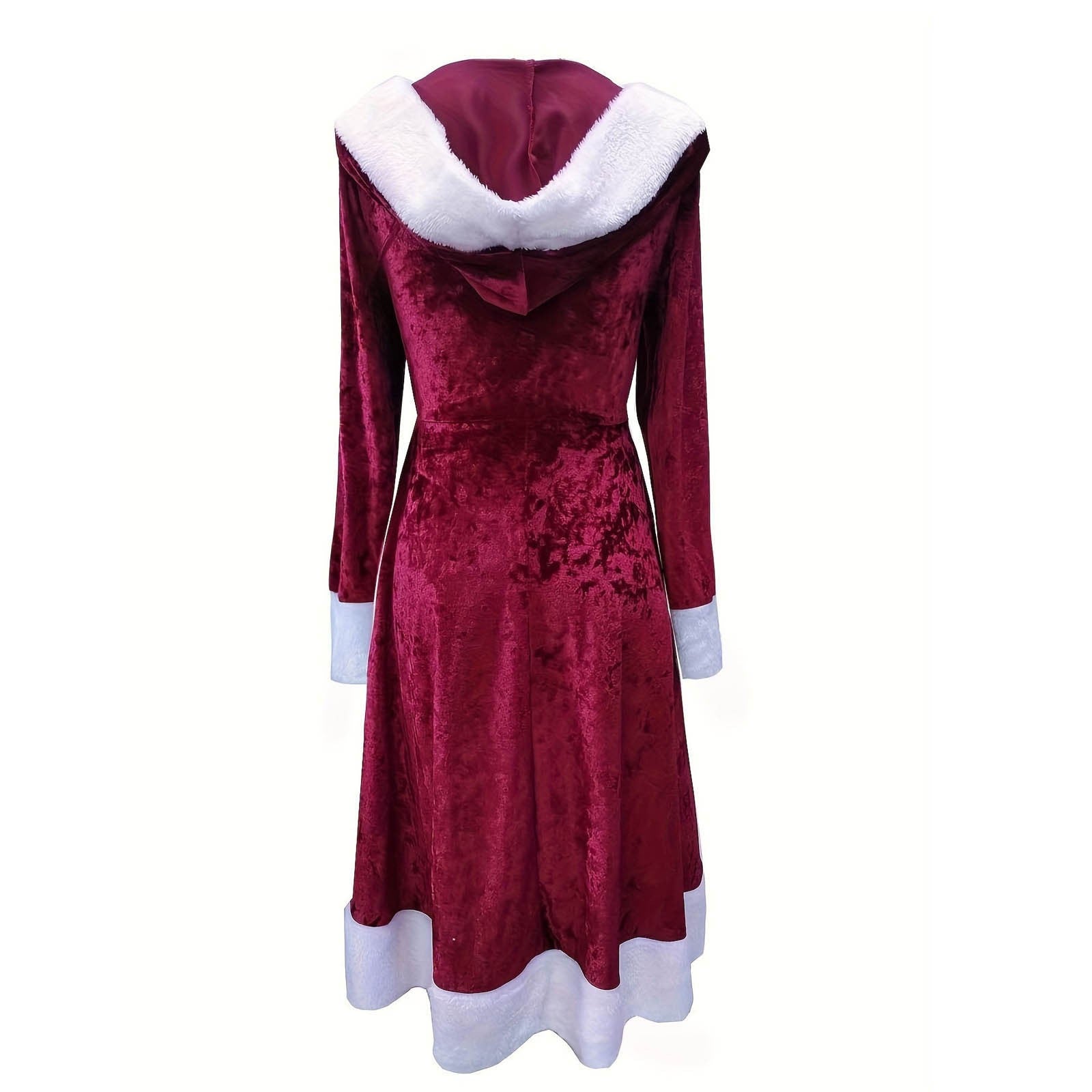 Xmas Dresses - Red Velvet Christmas Dress Santa Costume for Women