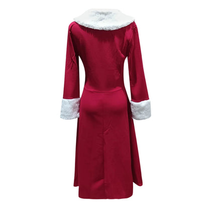 Xmas Dresses - Santa-Inspired Holiday Dress Christmas Party Gown