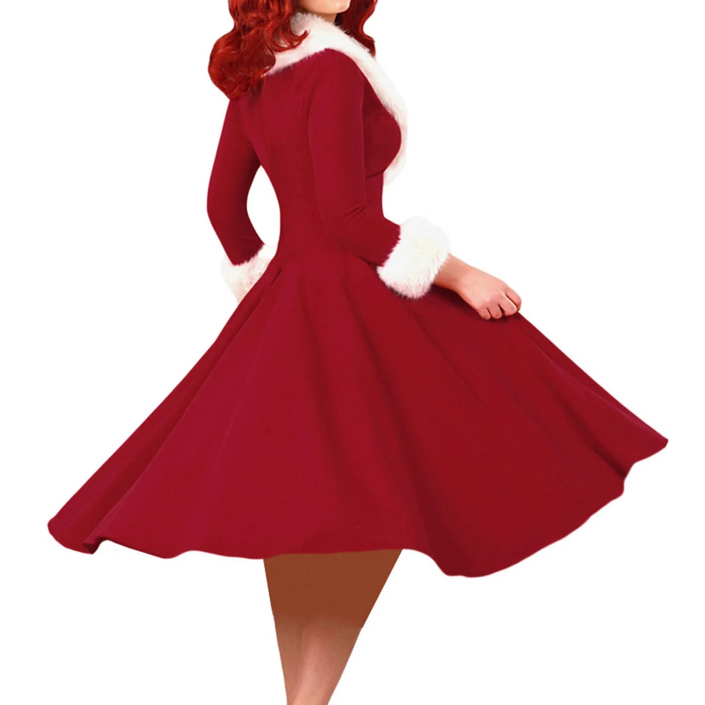 Xmas Dresses - Santa-Inspired Holiday Dress Christmas Party Gown