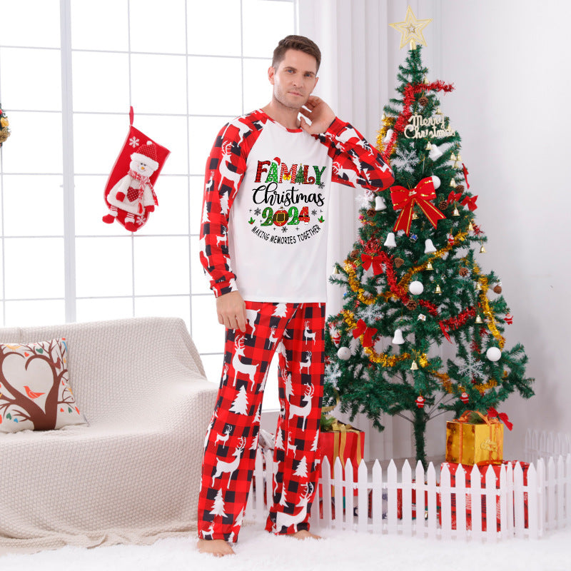 Xmas Pajamas - Christmas 2024 Men’s Pajama Set Reindeer Holiday PJs