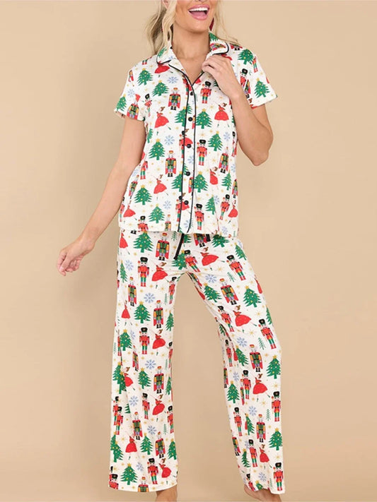 Xmas Pajamas - Festive Christmas PJ Set for Holiday Nutcracker Pants and Shirt