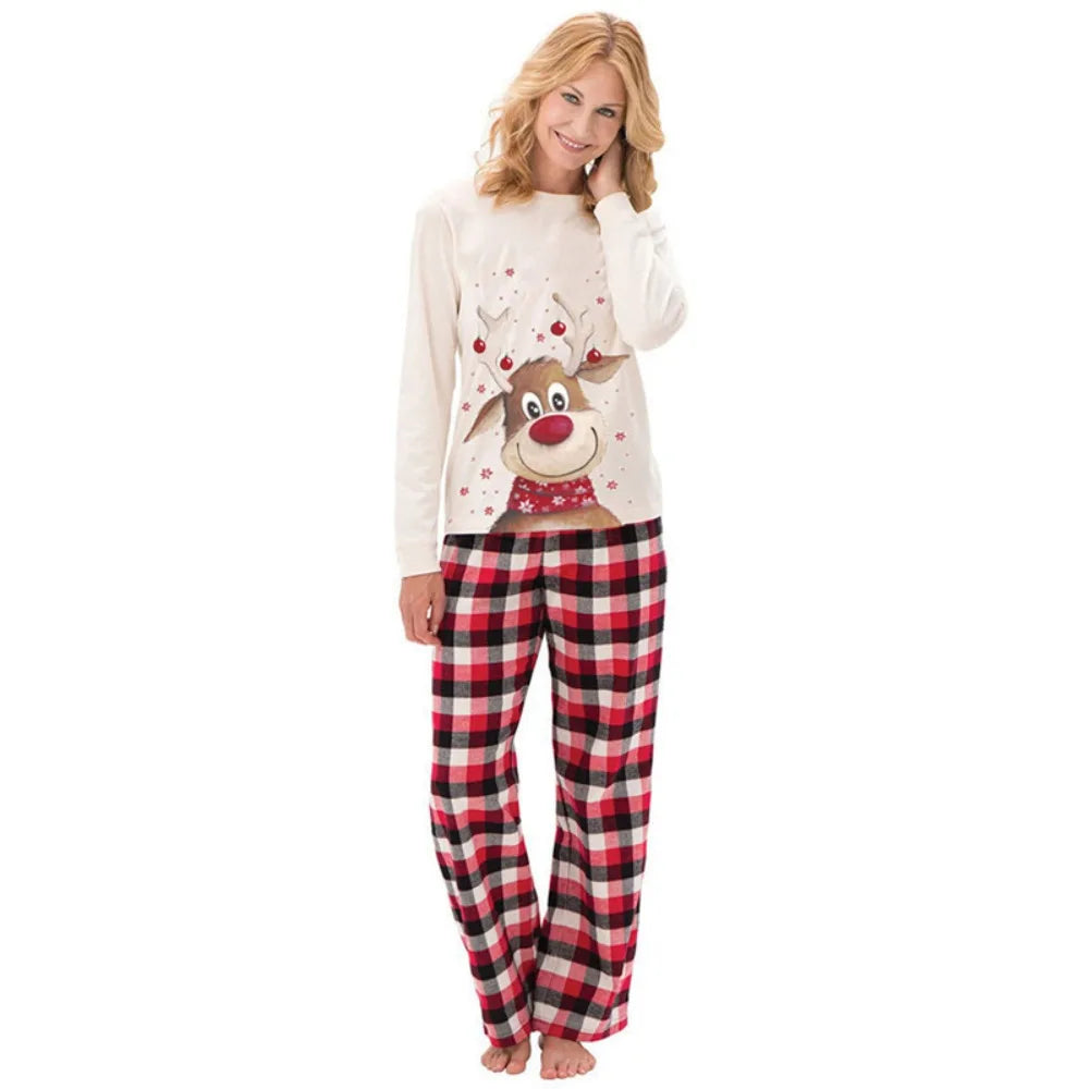 Xmas Pajamas- Matching Reindeer Pajamas for the Whole Family for Christmas Mornings- - Pekosa Women Fashion