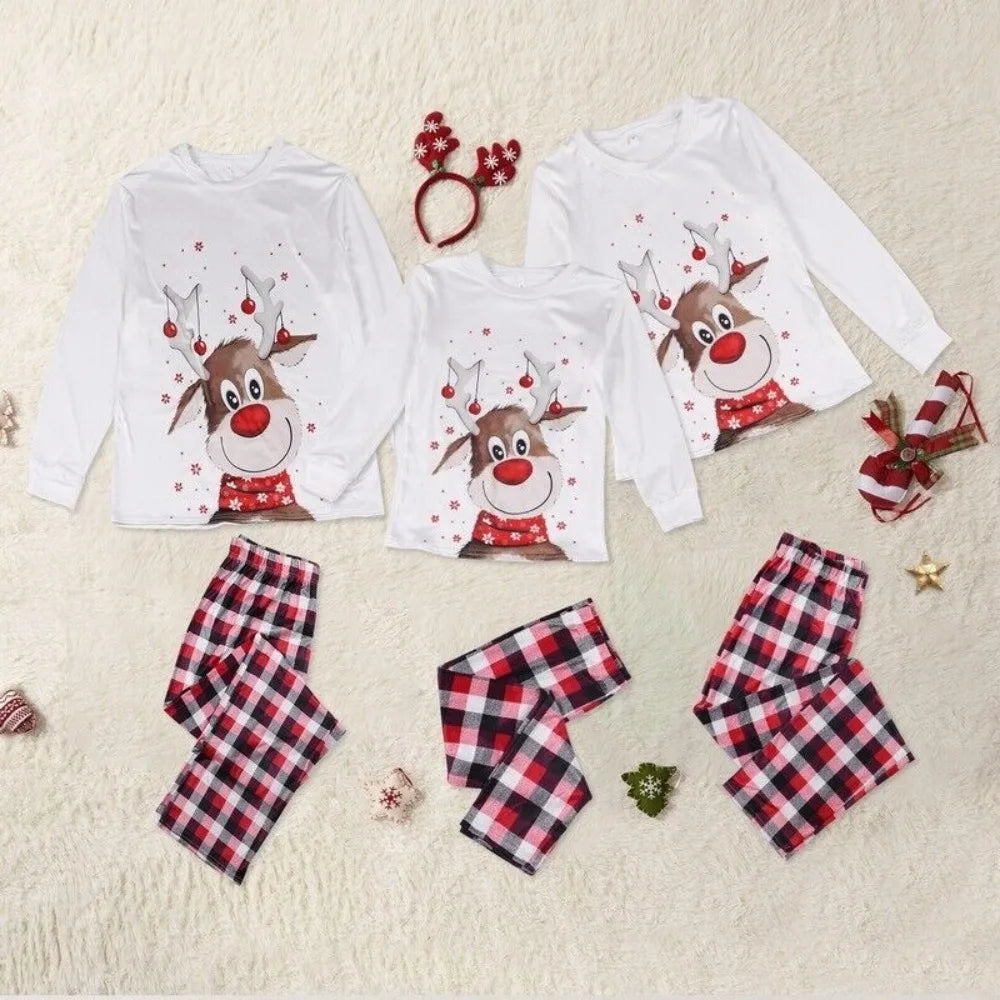 Xmas Pajamas- Matching Reindeer Pajamas for the Whole Family for Christmas Mornings- - Pekosa Women Fashion