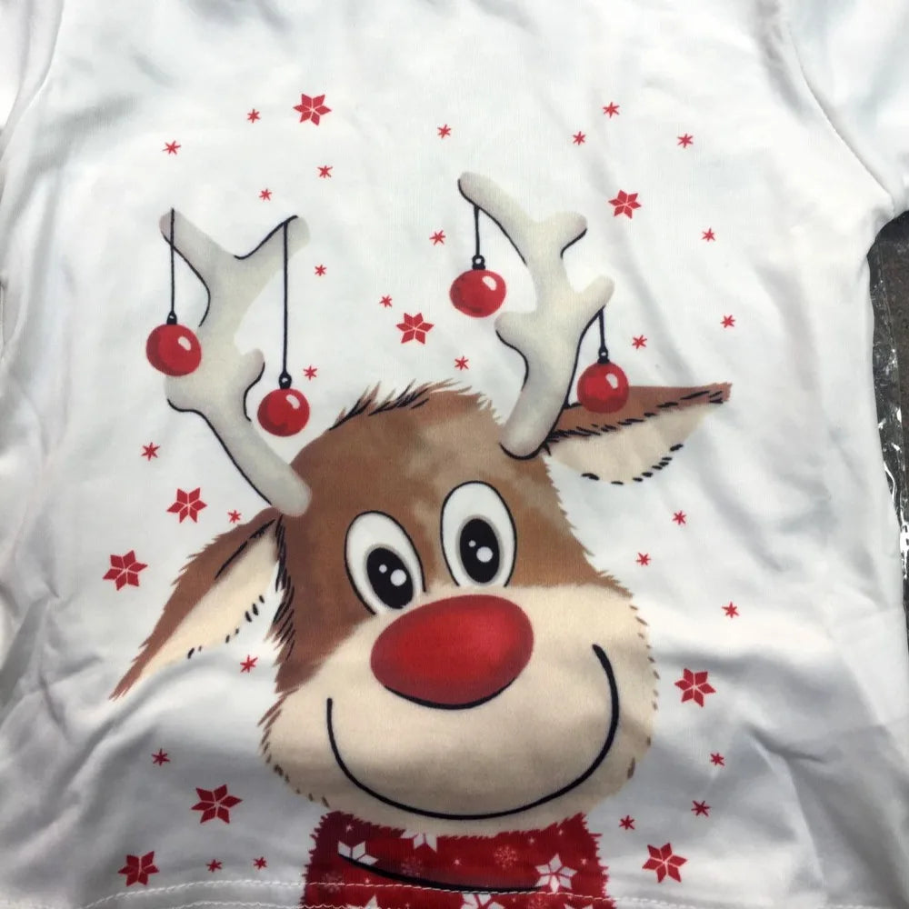 Xmas Pajamas- Matching Reindeer Pajamas for the Whole Family for Christmas Mornings- - Pekosa Women Fashion