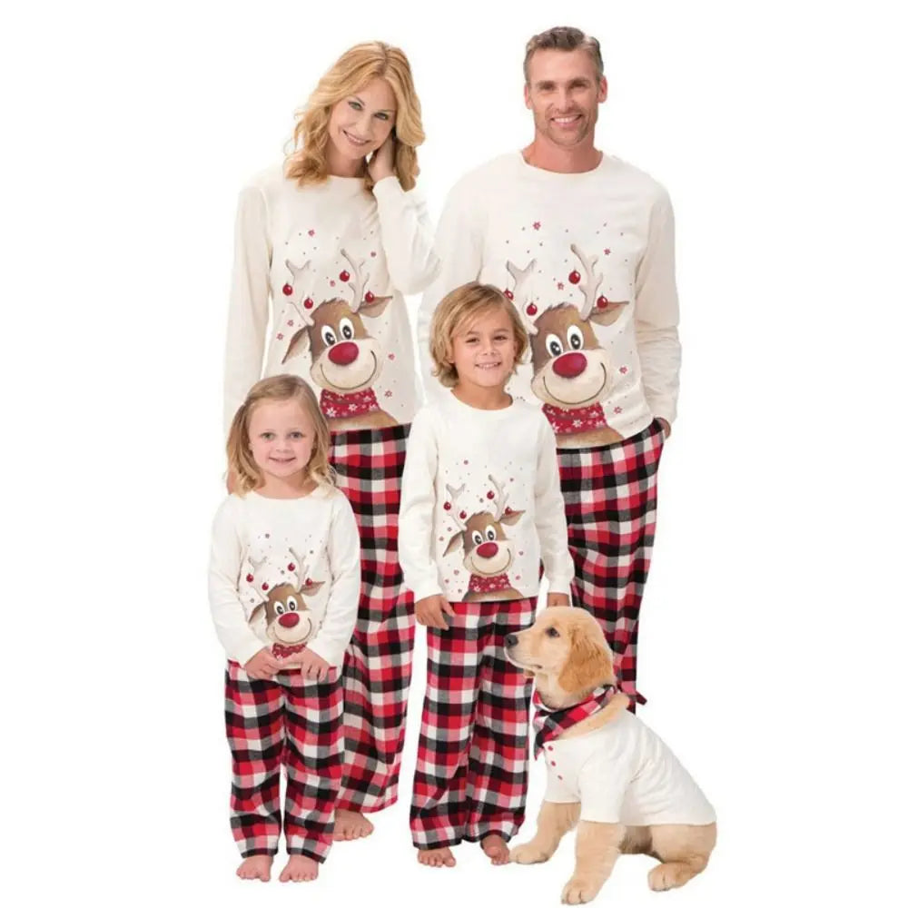 Xmas Pajamas- Matching Reindeer Pajamas for the Whole Family for Christmas Mornings- Kids-2T Kids-3T- Pekosa Women Fashion