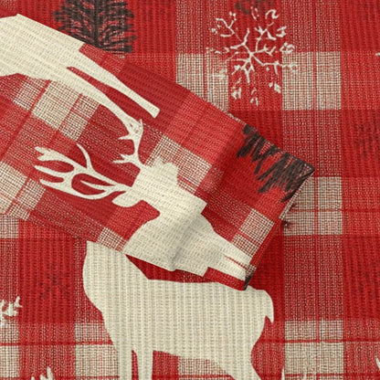 Xmas Sweaters - Reindeer Plaid Xmas Sweater Festive Plaid Pullover