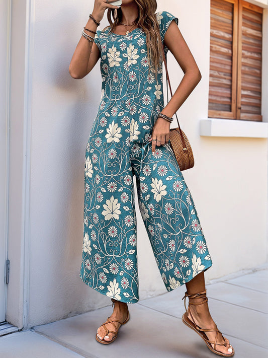 Jumpsuits - Printed wide-leg jumpsuit