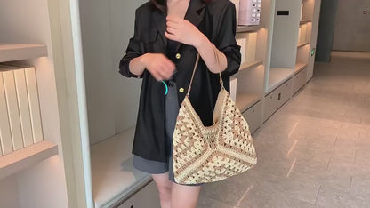 Chic Boho Straw Weave Tote