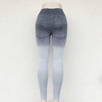 Activewear- Sculpt and Define: Gradient Butt Lifting Leggings Perfect for Gym!- Charcoal grey- Pekosa Women Clothing