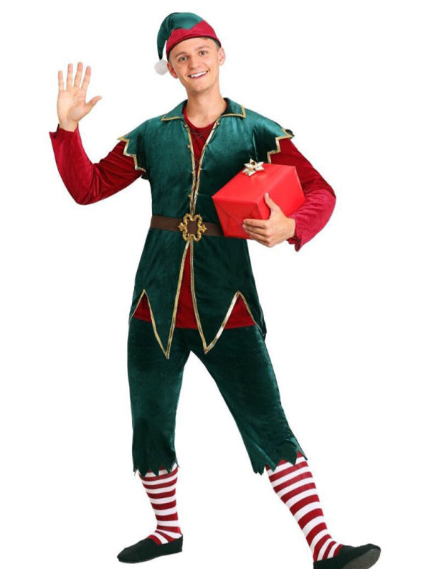 Christmas Cosplays- Be Santa's Trusty Helper 5-Piece Elf Costume Men and Women- - Pekosa Women Clothing