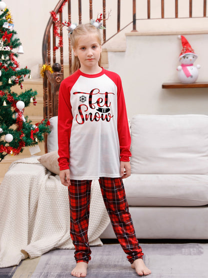 Christmas Pajamas- Family Christmas Thanksgiving Matching Pajamas Plaid Top and Pants- - Pekosa Women Clothing